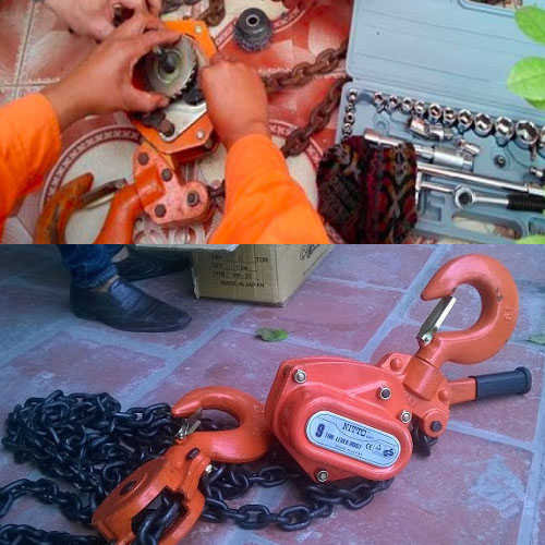 C&aacute;ch thay thế v&agrave; bảo dưỡng x&iacute;ch của pa lăng x&iacute;ch tay 